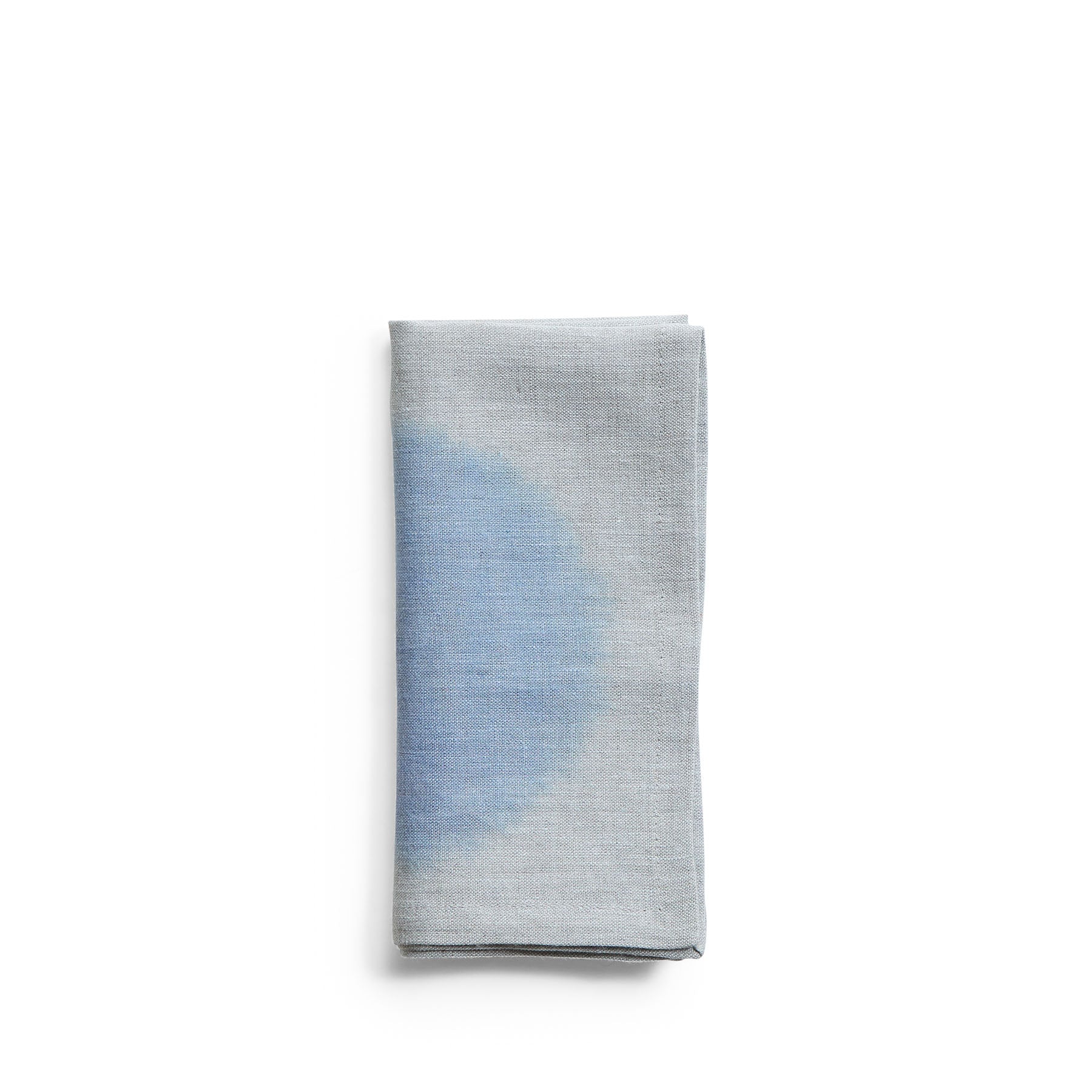 Hand-Painted Linen Napkin in Glacier Circle Zoom Image 1