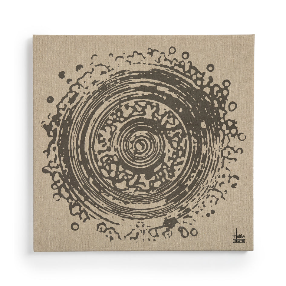 Linen Screen Print in Grey Image 1