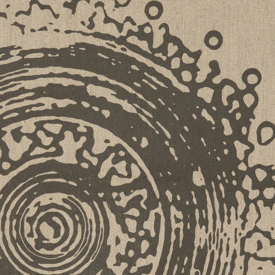Linen Screen Print in Grey Image 2